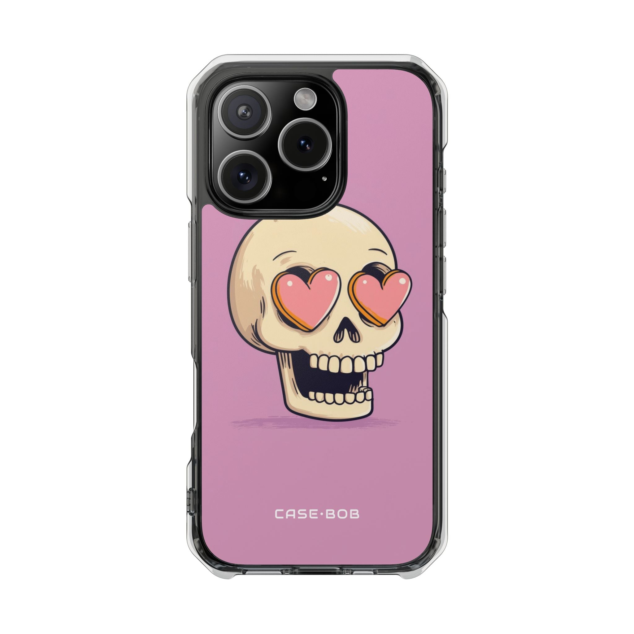 Heart Eyed Skull iPhone 16 Pro Case - Impact