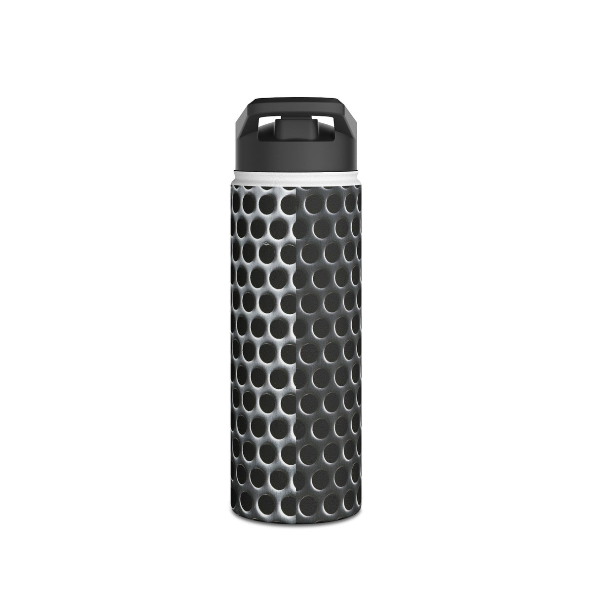 Brushed Perforated Steel · Insulated Water Bottle · Silver