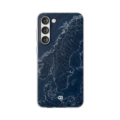Nordic Contour Chart · Lite Phone Case for Samsung · Blue