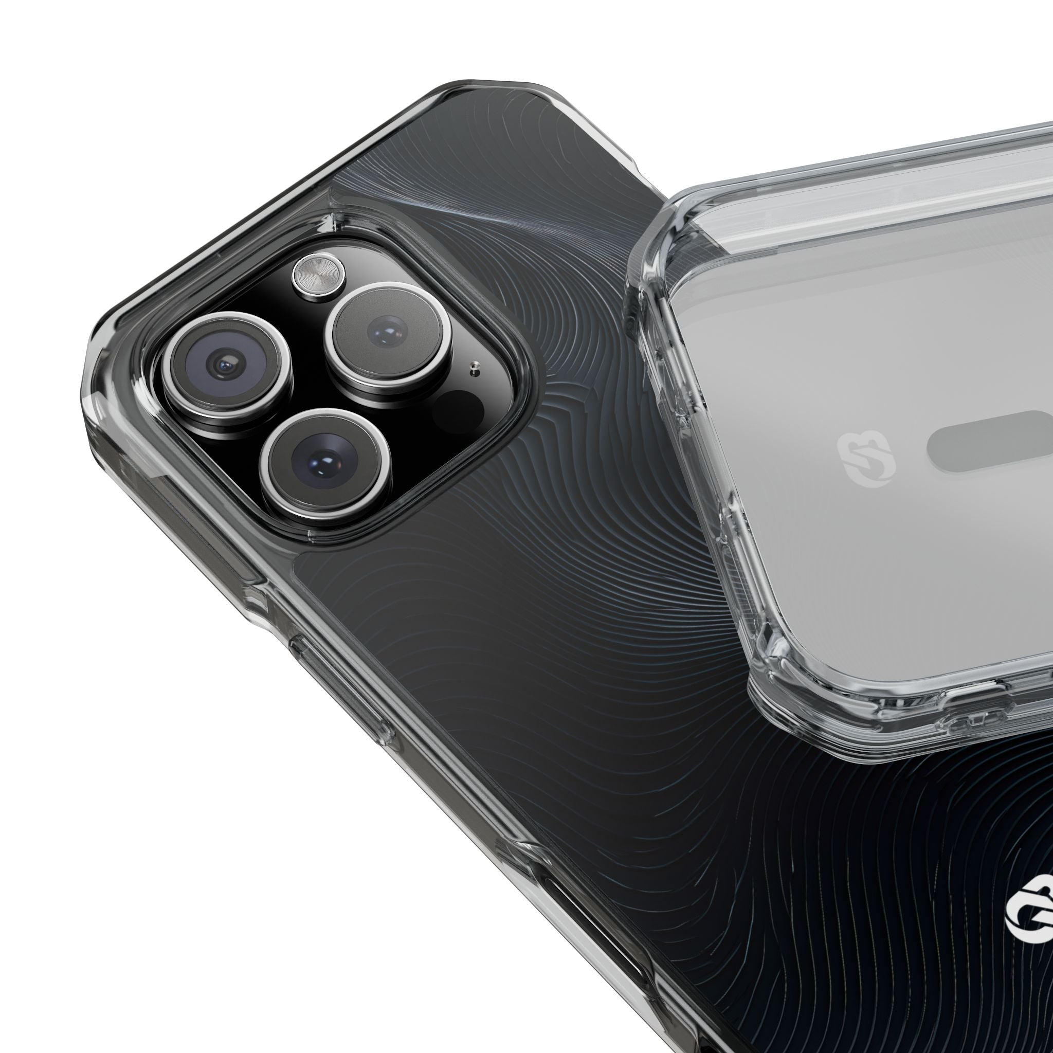 Black Impact MagSafe Phone Case for iPhone - Obsidian Ridge Flux