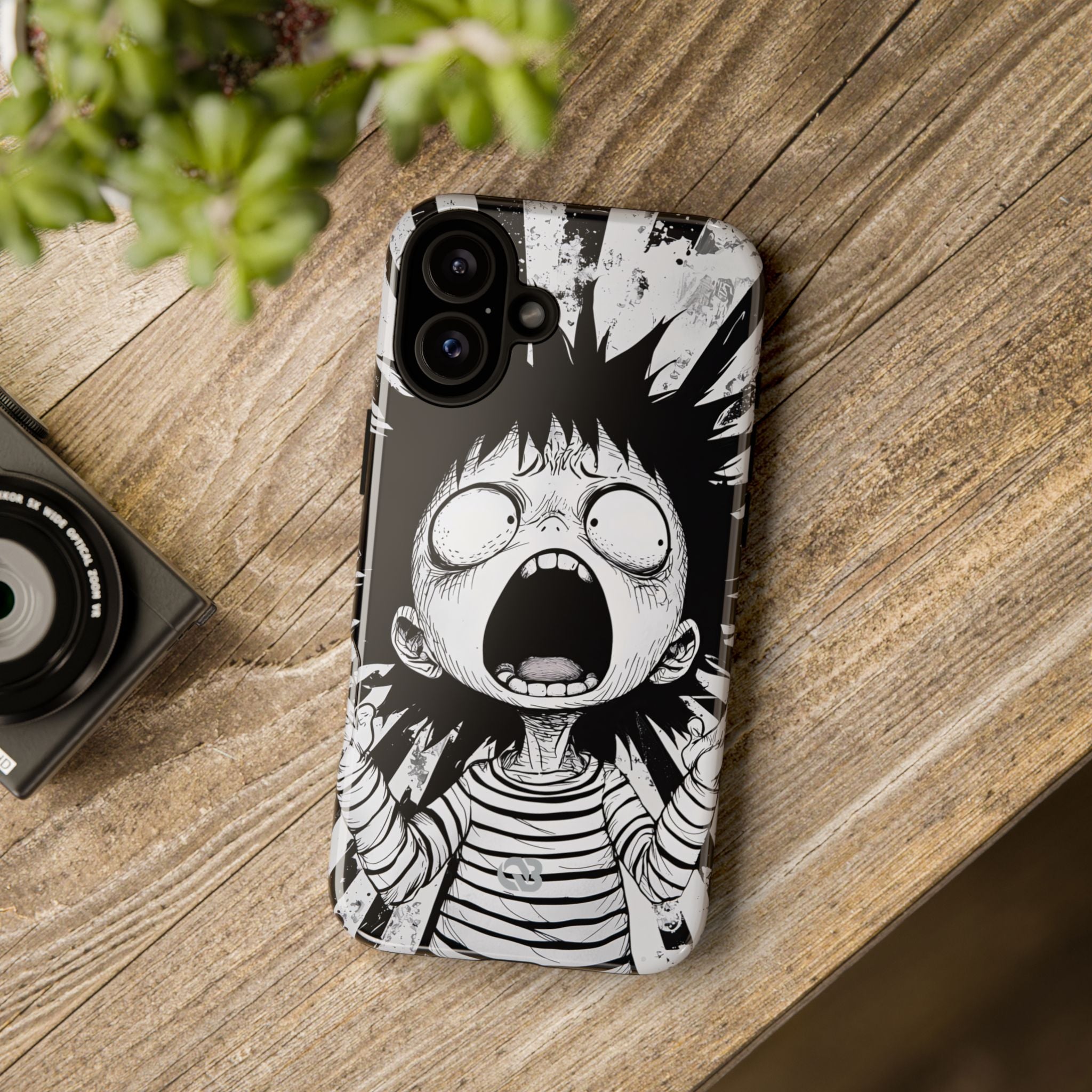 Chaotic Monochrome Scream · Tough Fundas para teléfono para iPhone