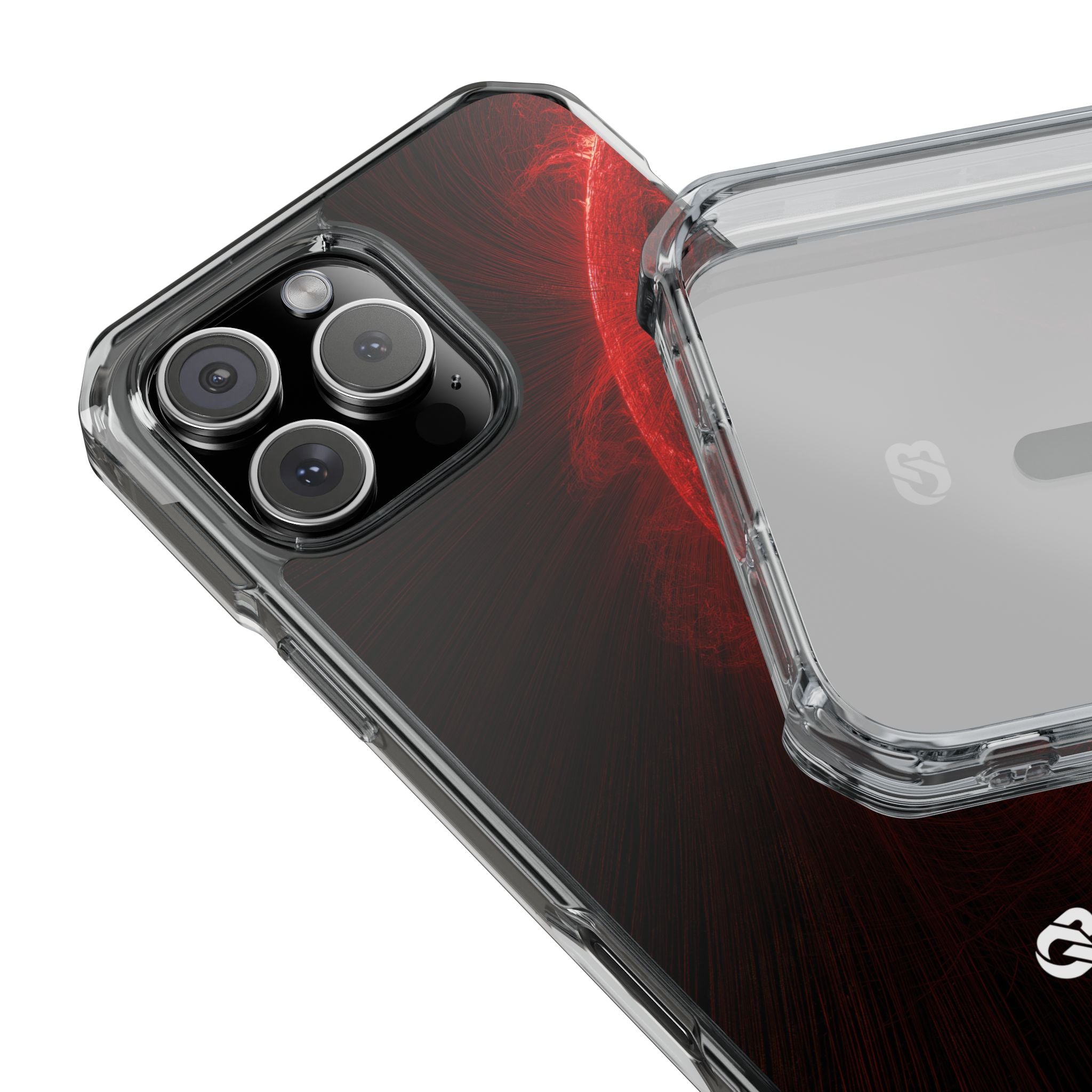 Red Impact MagSafe Phone Case for iPhone - Solar Crimson Flare