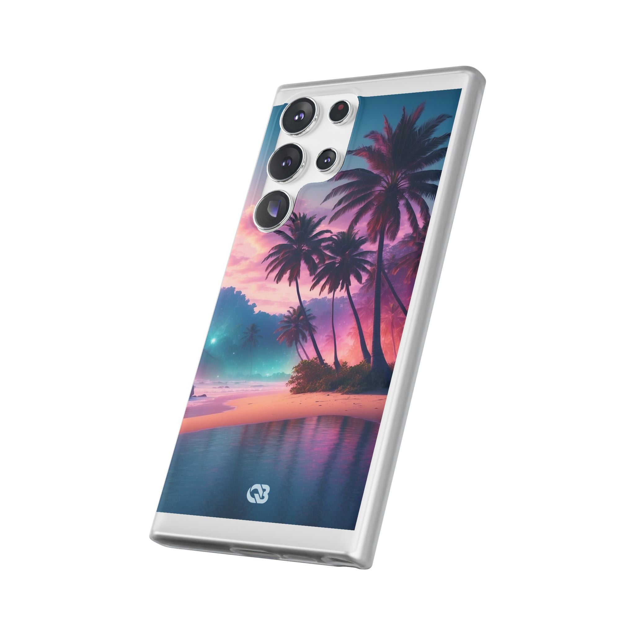 Neon Shore Palms · Soft Phone Case for Samsung
