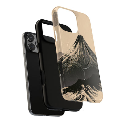 Beige Tough 2.0 Magsafe Phone Case for iPhone - Obsidian Ink Summit