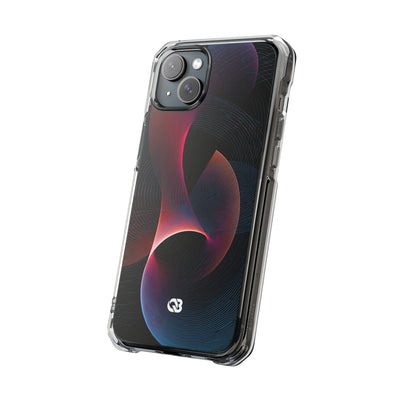 Black Impact MagSafe Phone Case for iPhone - Cobalt Crimson Flux
