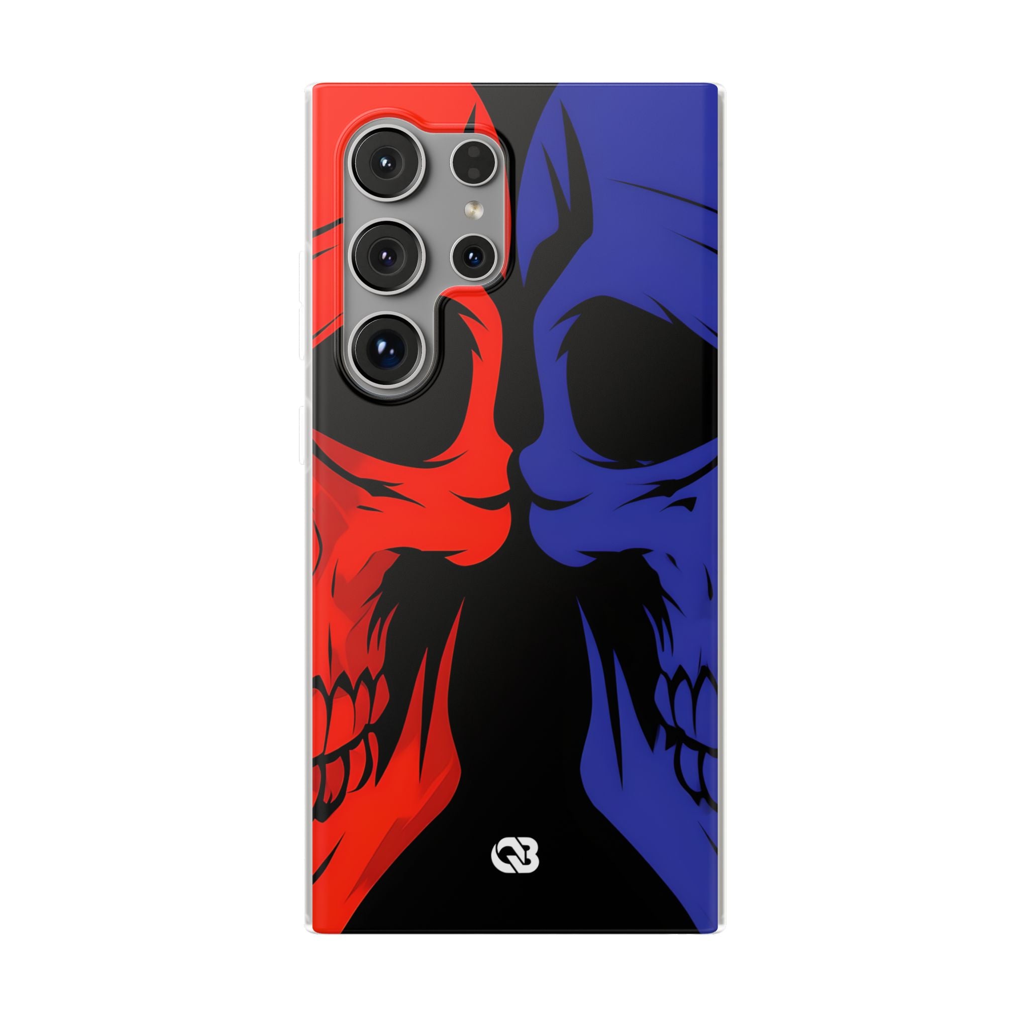 Crimson Cobalt Skulls · Soft Phone Case for Samsung
