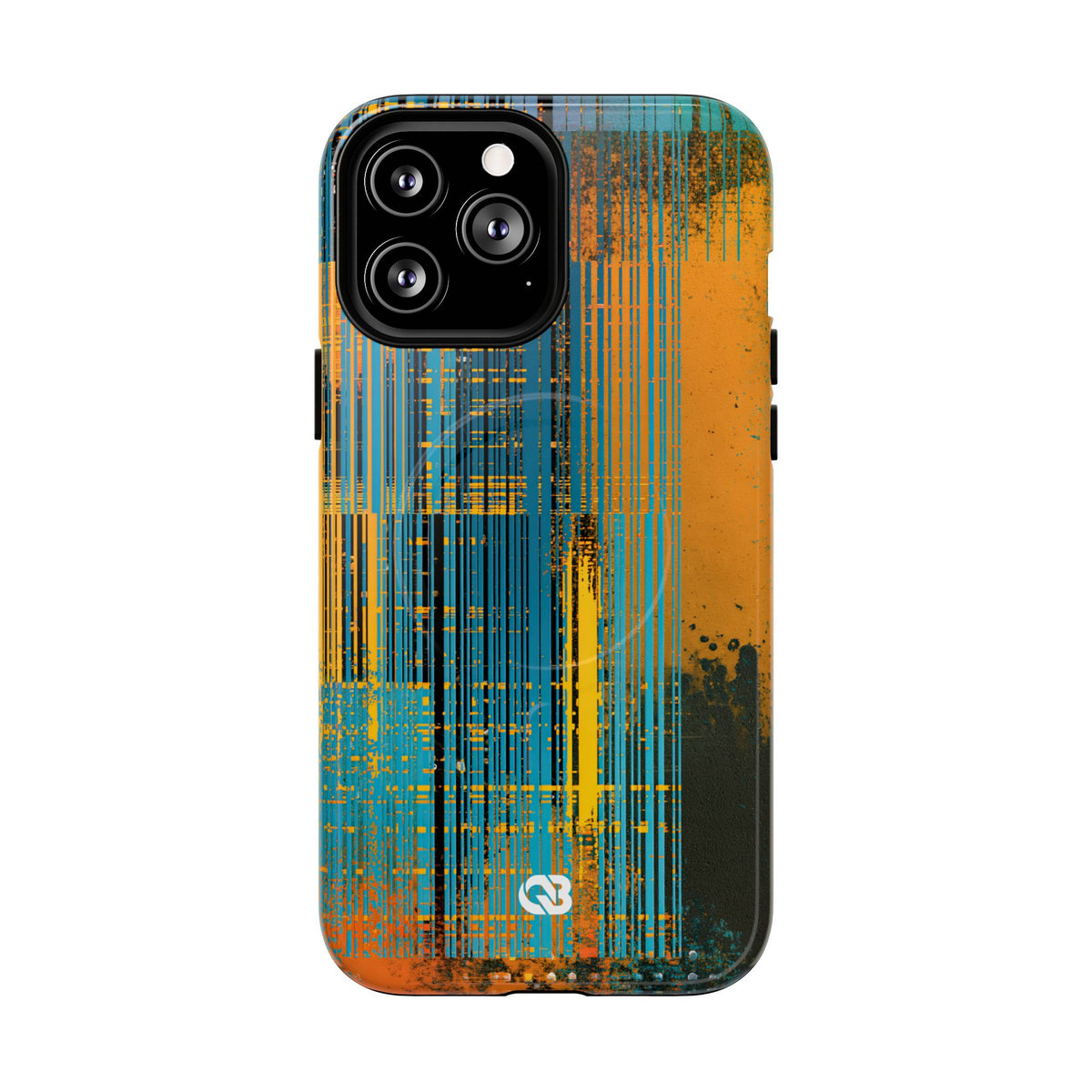 Cyber Glitch Stream · Tough 2.0 Magnetic Phone Case for iPhone · Teal