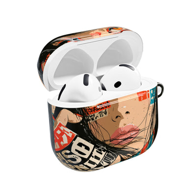 Shibuya Street Collage · Hard Case for AirPods & AirPods Pro · Red