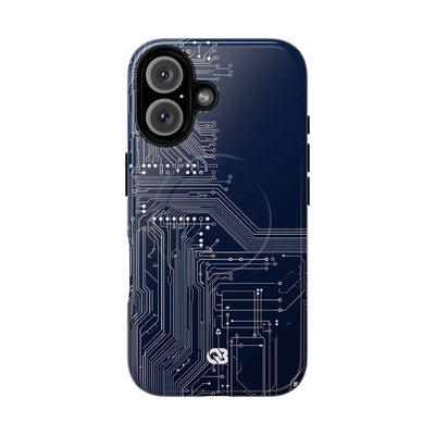 Blue Tough 2.0 Magsafe Phone Case for iPhone - Cobalt Data Stream