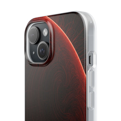 Red Lite Phone Case for iPhone - Crimson Flare Flux