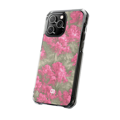 Digital Blossom · Clear Impact Magnetic Phone Case for iPhone · Pink