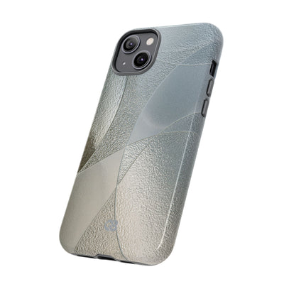 Silver Tough Phone Case for iPhone - Frosted Silver Mosaic