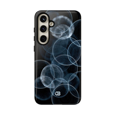 Blue Tough Phone Case for Samsung - Cyan Pulse Ripple