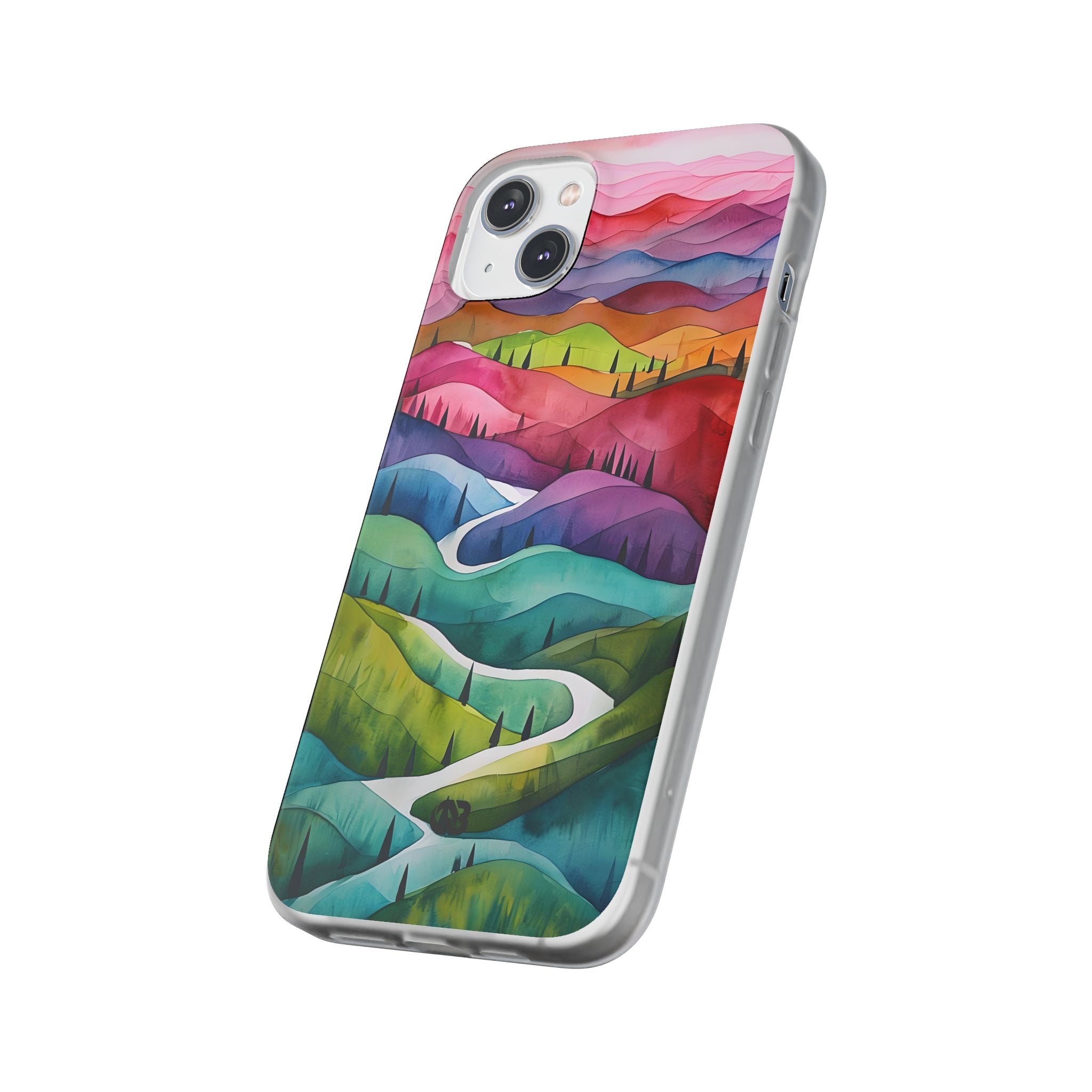 Fluid Rainbow Ridge · Soft Phone Case for iPhone