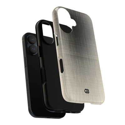 Beige Tough Phone Case for iPhone - Carbon Screen Grid