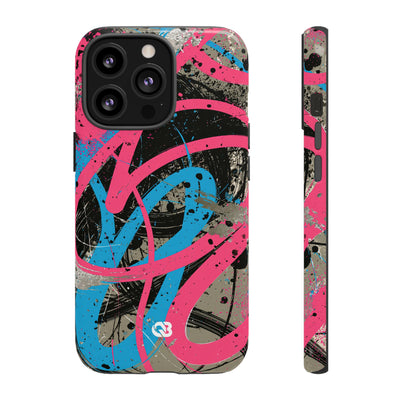 Cyber Splatter Flow · Tough Phone Case for iPhone · Pink