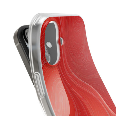 Red Lite Phone Case for iPhone - Crimson Silk Strands