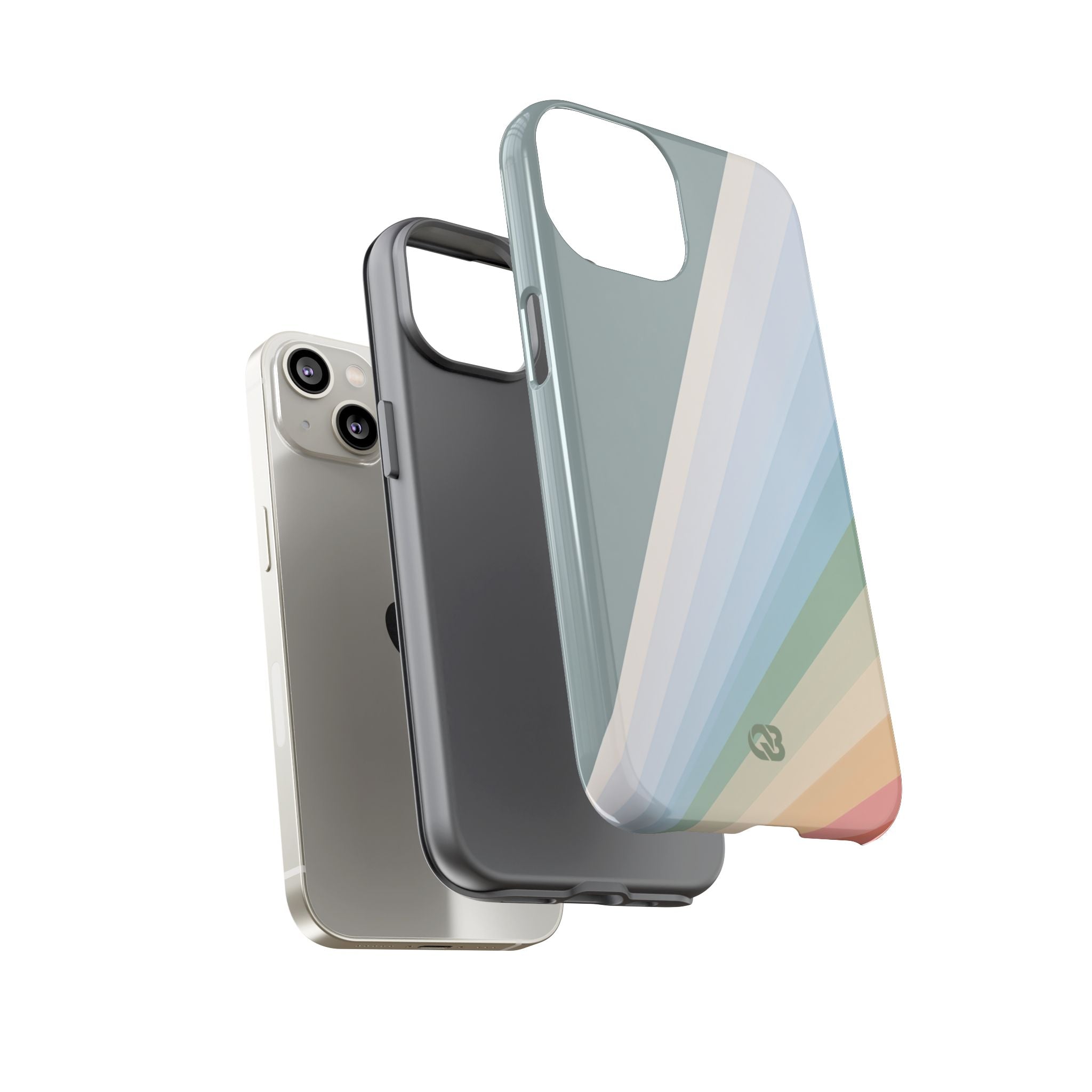 Green Tough Phone Case for iPhone - Sage Prism Beam