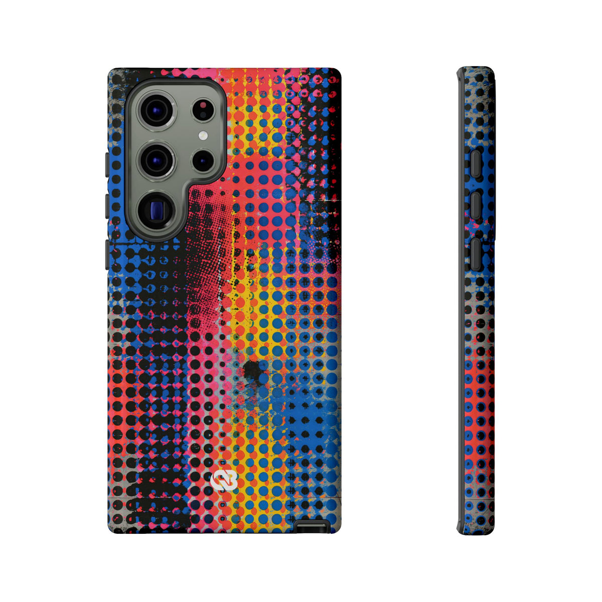 Chromatic Halftone Grid · Tough Phone Case for Samsung · Blue