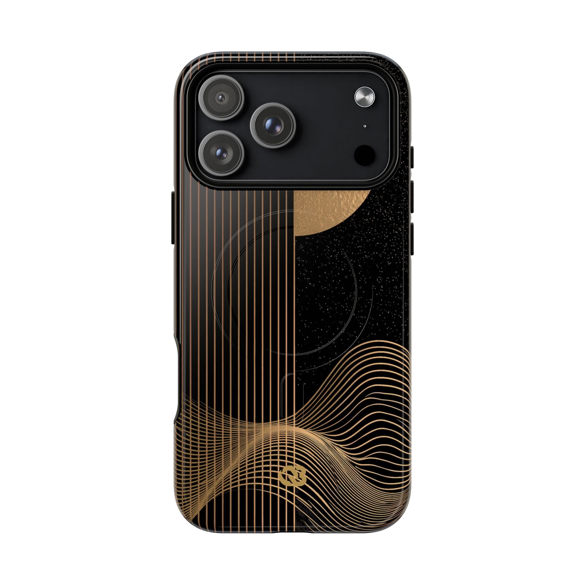 Gold Tough 2.0 Magsafe Phone Case for iPhone - Gilded Obsidian Dunes