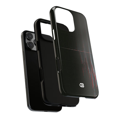Black Tough Phone Case for iPhone - Corrupted Data Stream