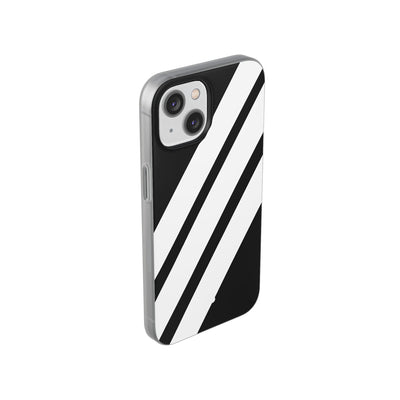 Obsidian White Bars · Soft Handyhülle für iPhone