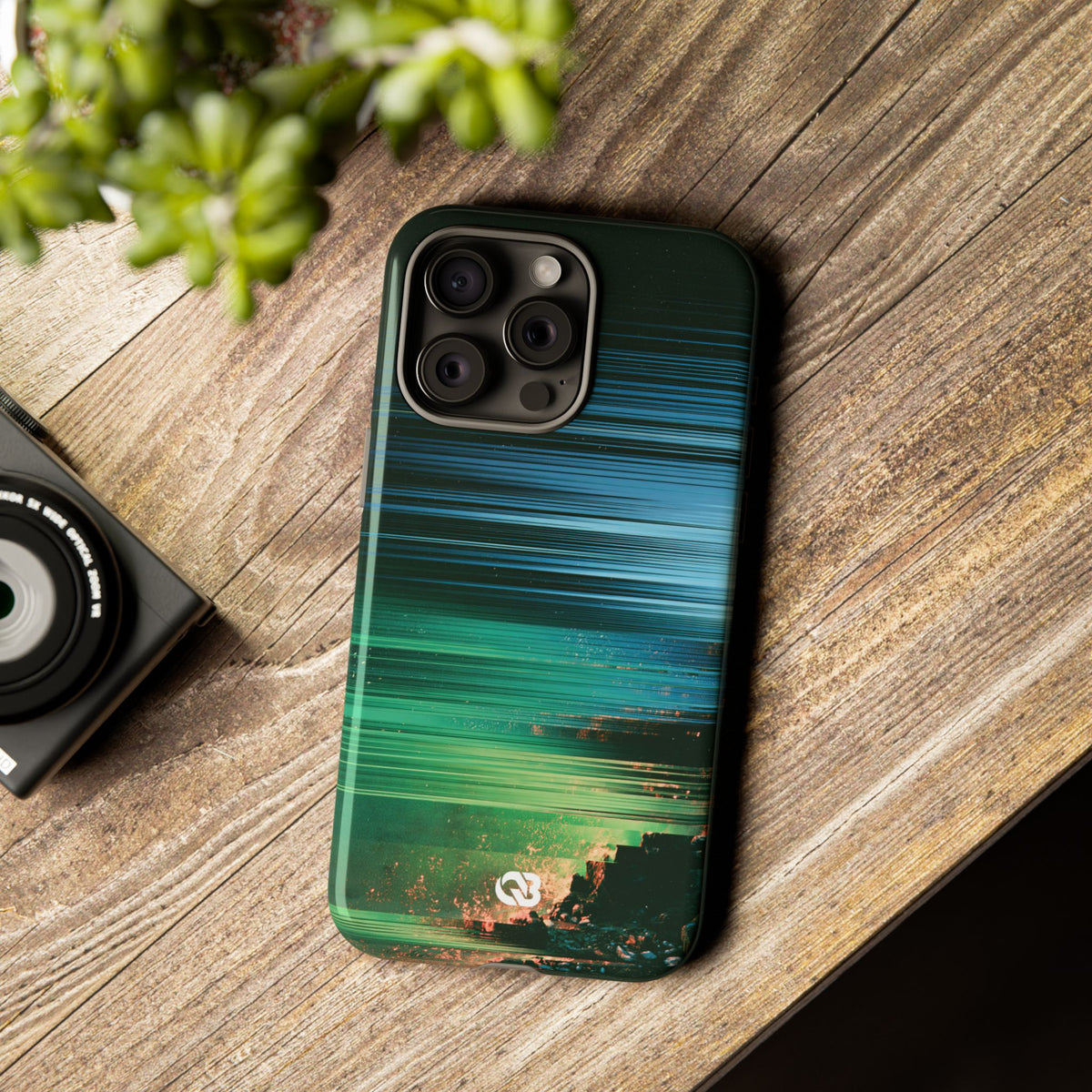 Digital Shoreline Drift · Tough Phone Case for iPhone · Teal