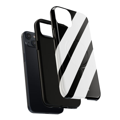 Diagonal Bands Noir iPhone 14 Plus Case - Tough+