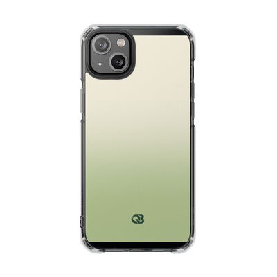 Muted Sage Ombre · Clear Impact Magnetic Phone Case for iPhone · Green