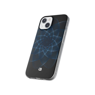 Blue Lite Phone Case for iPhone - Cobalt Geometric Bloom