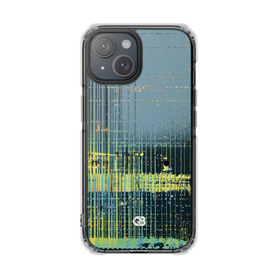 Acid Raster Circuit · Clear Impact Magnetic Phone Case for iPhone · Teal