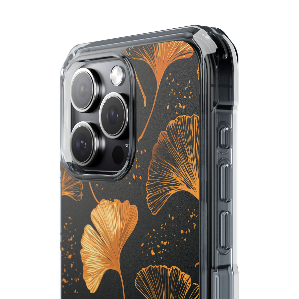 Gilded Ginkgo · Clear Impact Magnetic Phone Case for iPhone · Gold