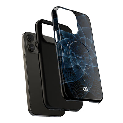 Blue Tough 2.0 Magsafe Phone Case for iPhone - Cobalt Geometric Bloom