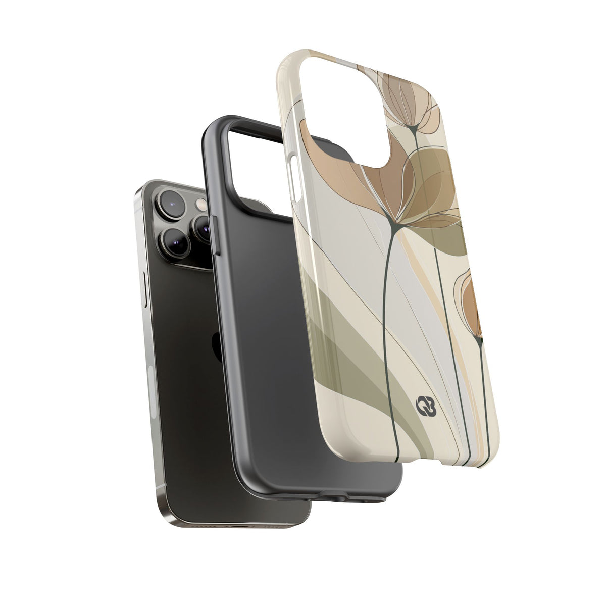 Translucent Petal Contour · Tough Phone Case for iPhone · Beige