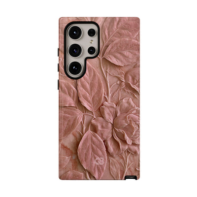 Blush Rose Relief · Tough Phone Case for Samsung · Pink