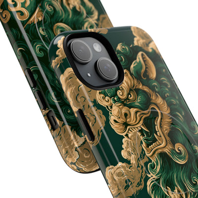 Imperial Guardian Lion · Tough 2.0 Magnetic Phone Case for iPhone · Green