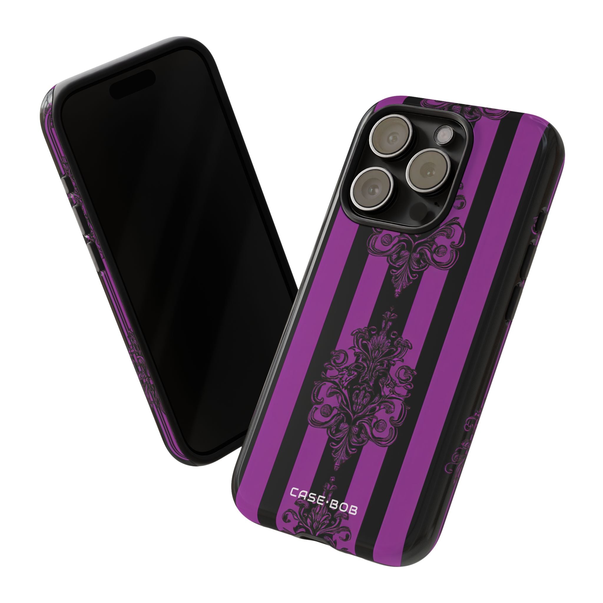 Damask Elegance Lilla iPhone 15 Pro Cover - Tough