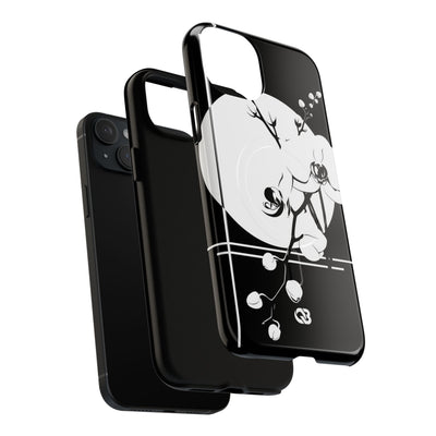 Black Tough 2.0 Magsafe Phone Case for iPhone - Lunar Orchid Grid