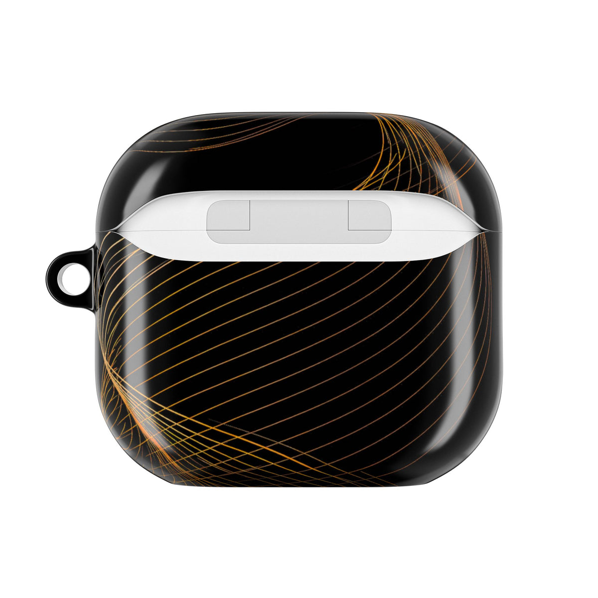 Golden Contour Flow · Hard Case for AirPods & AirPods Pro · Black