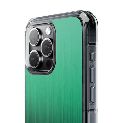 Emerald Cascade · Clear Impact Magnetic Phone Case for iPhone · Green