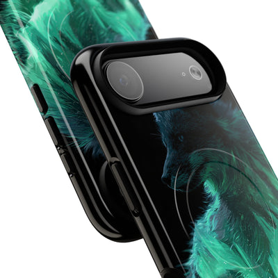 Nordic Aurora Fox · Tough 2.0 Magnetic Phone Case for iPhone · Teal