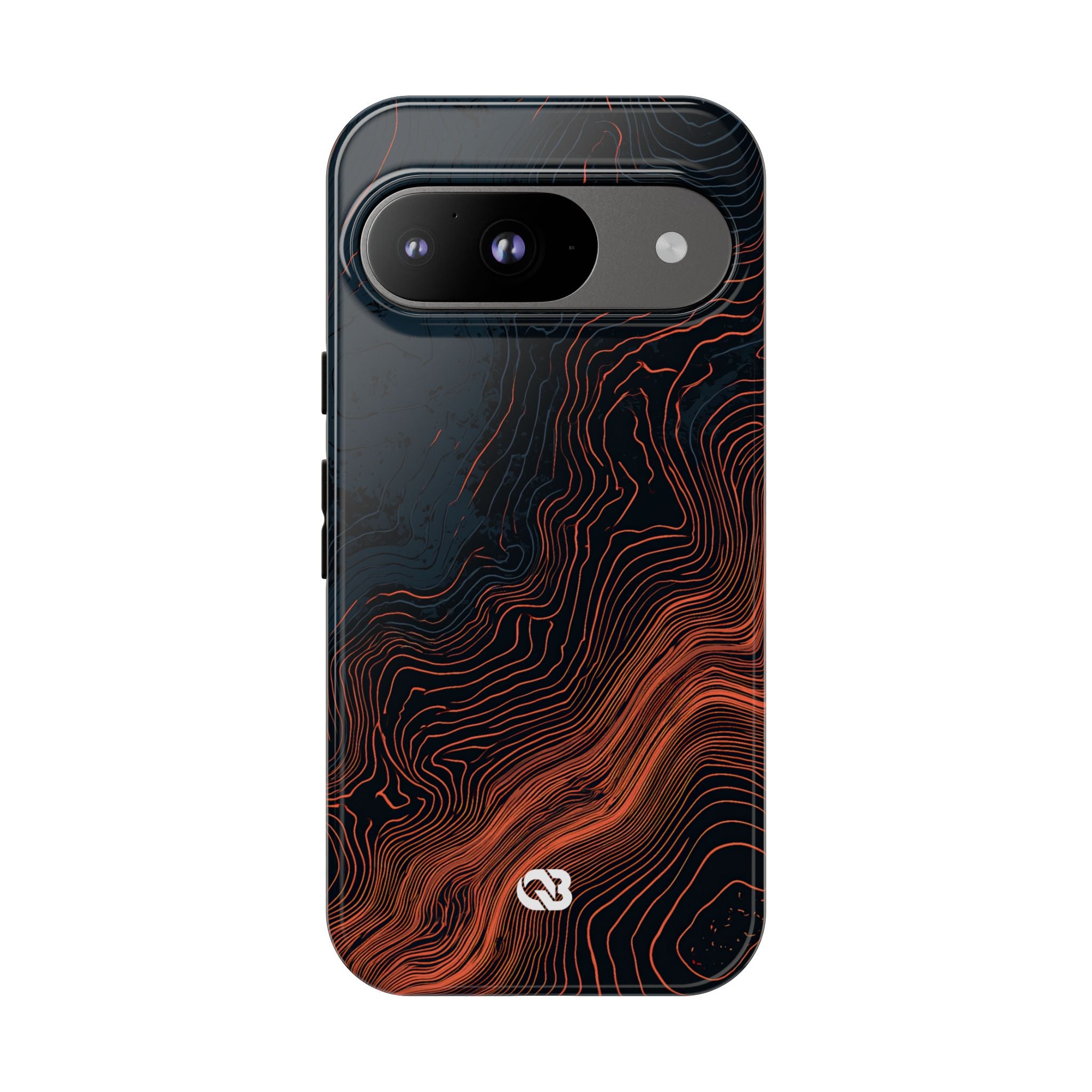 Black Tough Phone Case for Google Pixel - Volcanic Basalt Map