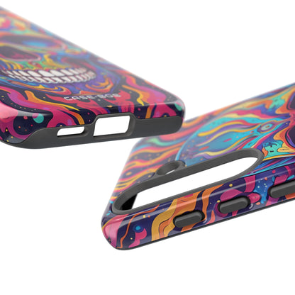 Flaming Skull Samsung S25 Case - Tough