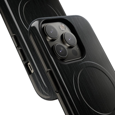 Obsidian Brushed Steel · Tough 2.0 Magnetic Phone Case for iPhone · Black