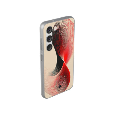 Red Lite Phone Case for Samsung - Crimson Grid Vortex