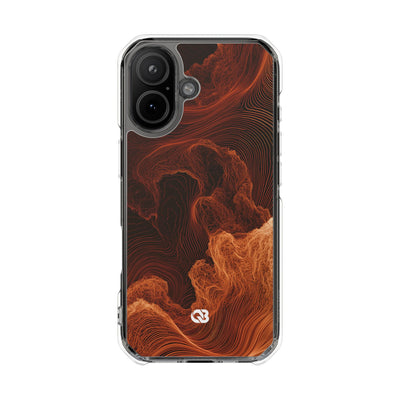Amber Filament · Clear Impact Magnetic Phone Case for iPhone · Orange