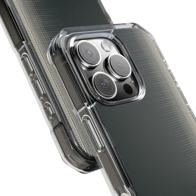 Grey Impact MagSafe Phone Case for iPhone - Charcoal Tech Grid