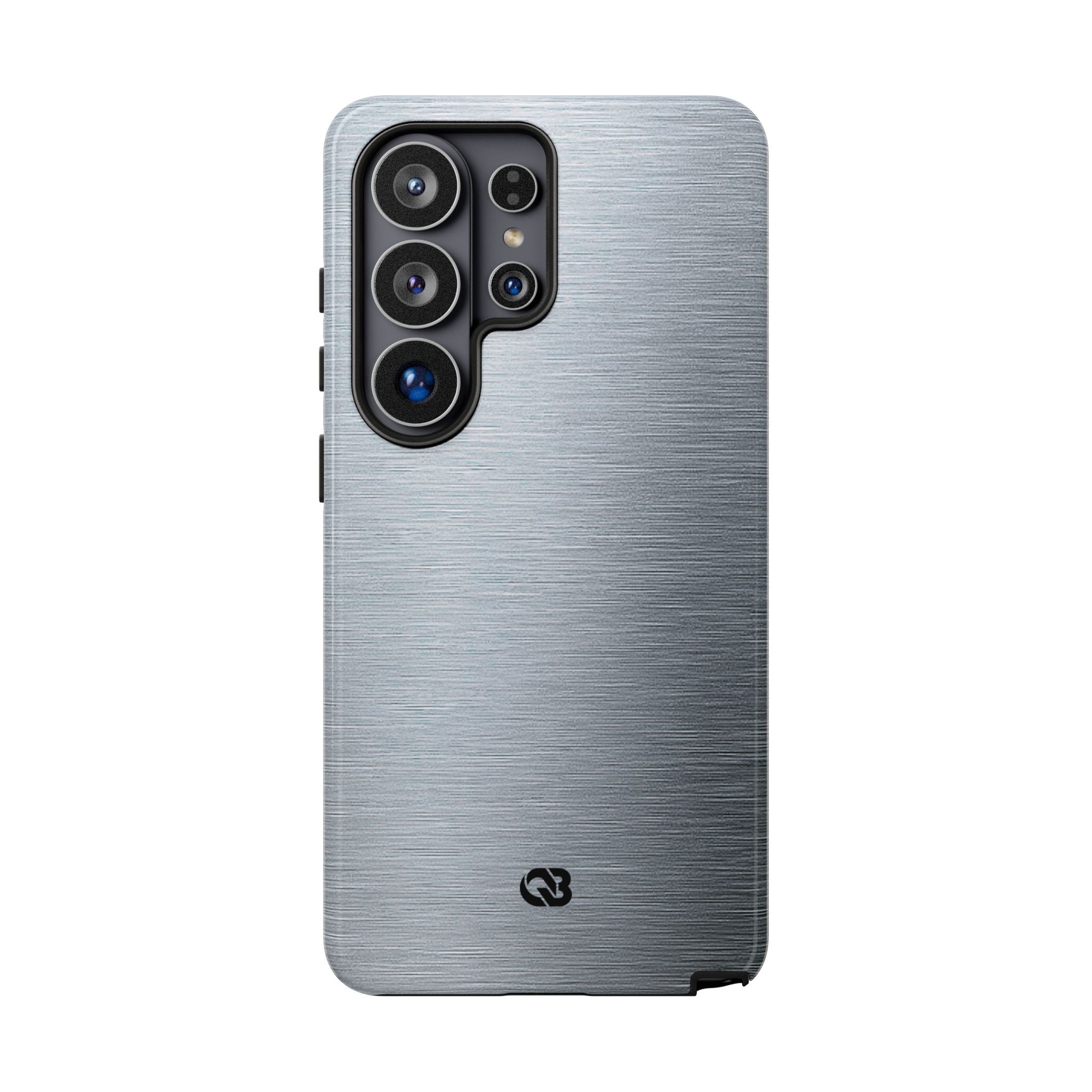 Silver Tough Phone Case for Samsung - Satin Chrome Grain