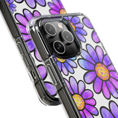 Violet Grunge Bloom · Impact Phone Case for iPhone · Magsafe