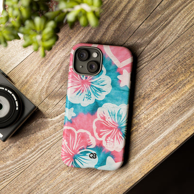 Tropical Hibiscus Bloom · Tough Phone Case for iPhone · Teal